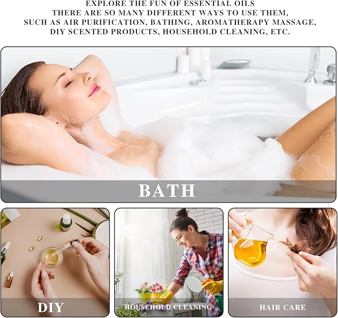 Cajeput Essential Oil, 3.38FL.OZ Pure Essential Oils with Glass Dropper, Large Volume Cajeput Oil, Perfect for Massage, DIY Candle and Soap Making(100ML)