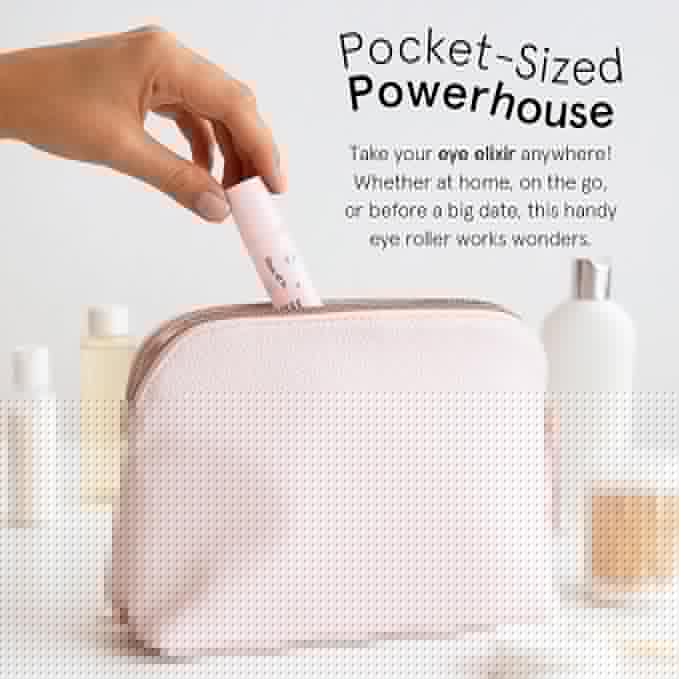 grace & stella Under Eye Brightener Roller - Travel Essentials - Retinol & Caffeine Eye Serum for Puffiness, Dark Circles, Wrinkles - Hydrating & Smoothing - Vegan Skincare (15ml / 0.51 fl oz)