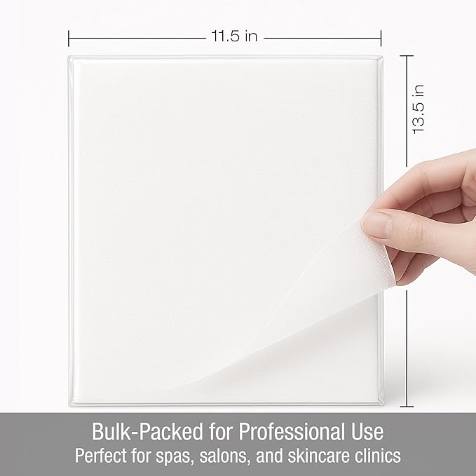 APPEARUS 100% Cotton Gauze Facial Masks – Pre-Cut & Uncut Options – Breathable Open Weave for High-Frequency, Clay, Mud, and Paraffin Treatments – 100 Count