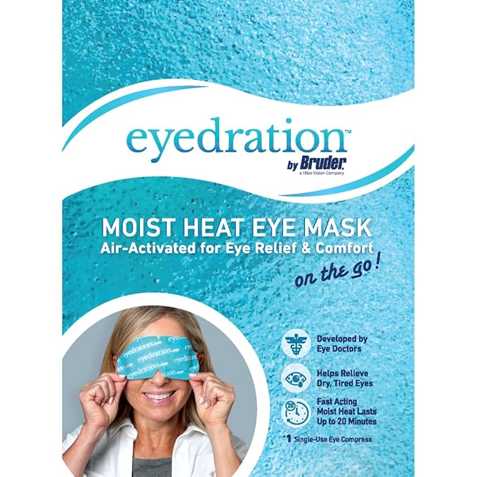 Air-Activated Eye Steam Mask l Dry Eye Relief l Disposable Heated Eye Mask l Gentle, Soothing and Hydrating l No Microwave Needed l Convenient and Lightweight - 10 Single Use Compresses