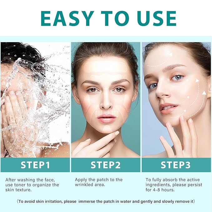 Facial Wrinkle Patches, 160pcs Silicone Anti Wrinkle Patches, Anti-Wrinkle Face Patches for Reducing Fine Lines and Lifting Forehead Eyes Mouth Skin