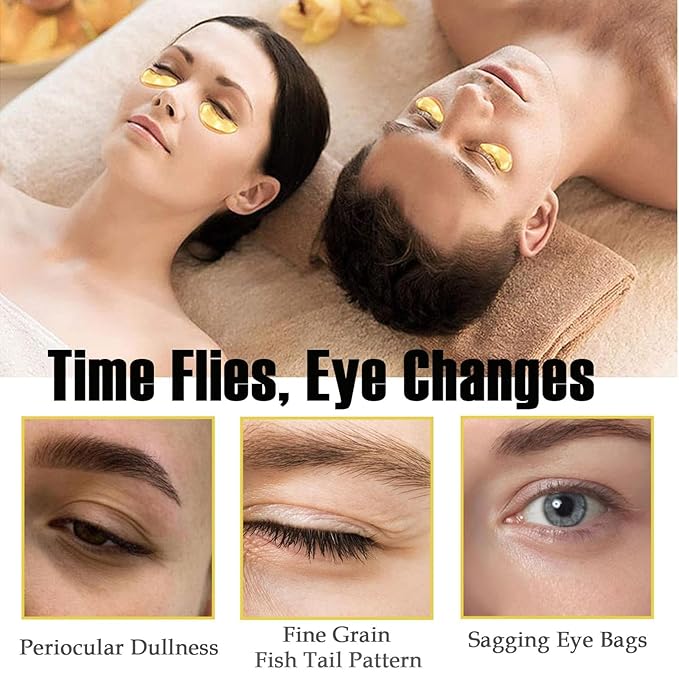 30 Pairs Collagen Lip Masks & Under Eye Mask,Crystal Collagen Eye Patches for Puffy Eyes,Moisturizing& Reducing Fine Lines & Dark Circle, Effectively Nourishes Lip & Eye Skin Care