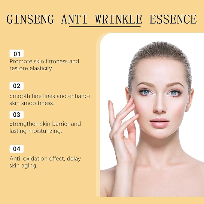 Ginseng Essence Anti Wrinkle Essence, Ginseng Anti-Wrinkle Original Serum Oil, Anti-Aging Hydrating Essence Wate, Ginseng Toner for Firming & Smoothing Skin (1)
