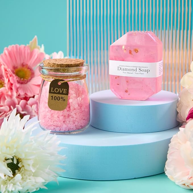 Luxurious Rose Bath Relaxation Gift Set – Premium Spa Experience for Women | Perfect Birthday Gift for Girlfriend, Mom, Sister & Best Friend | Ultimate Self-Care Basket