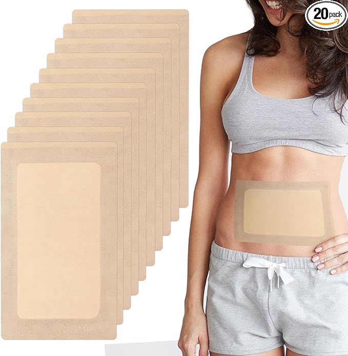 20Pcs Castor Oil Pack Wrap Extra Large 11.02 * 6.29in for Pure Castor Oil, No Washing Self Adhesive with High Absorbent Organic Cotton Flannel, Proof Massage Oil Leak, for Women Men