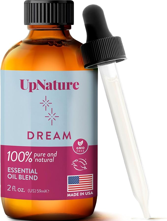 UpNature Dream Sleep Essential Oil - 2 Oz – Sleep Peacefully, Soothing Scent, Calming, Serenity - Undiluted, Non-GMO, Aromatherapy with Dropper