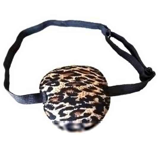 MYUBWTF Black Single Eye Mask, Pirate Skull Crossbone eye patch,Adjustable 3D Eye Patch for Adult and Kid (Leopard grain design)