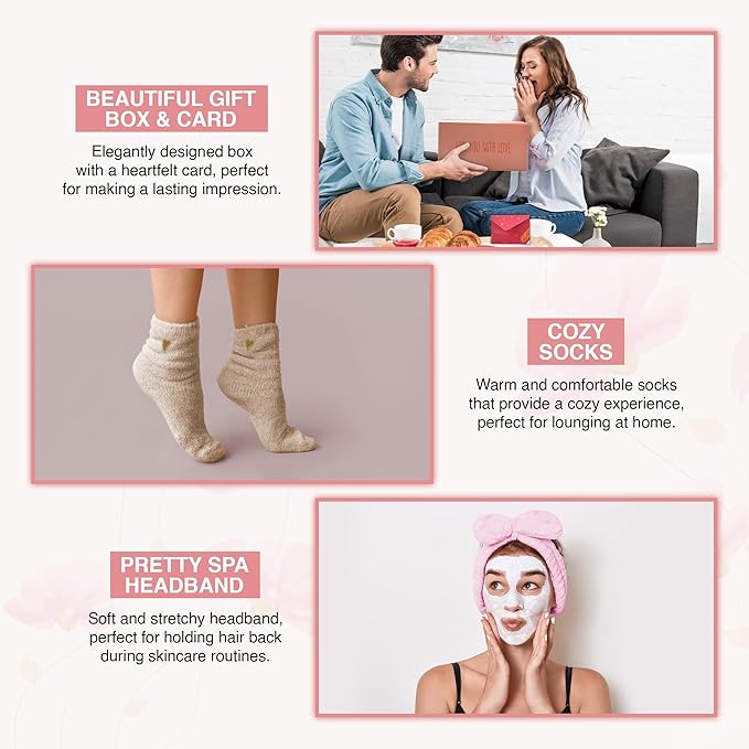 Luxury Spa Gift Box – Pampering & Relaxation Set for Birthday, Mother’s Day, Christmas – Gifts for Women, Grandma, Wife, Sister, Best Friend, or Girlfriend – Self-Care Essentials