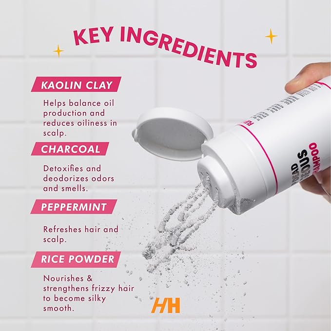 Rose Petal Scrub Foot & Body Exfoliator and Volumizing Hair Powder Dry Shampoo Bundle - 100% Natural Vegan Skin Care by Handmade Heroes