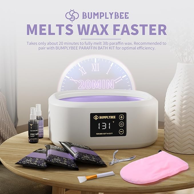 Paraffin Wax Machine for Hand and Feet - 3500ml Hand Wax Paraffin Machine with 8 Pcs Lavender Paraffin Bath, Moisturizing and Exfoliating