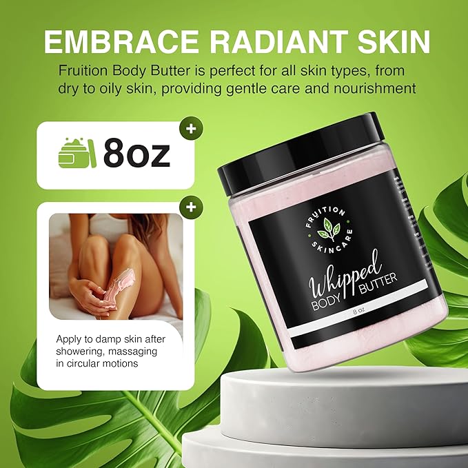Body Butter for Women and Men - Body Glaze With Fruit Extracts and Fruit Oils - Non Greasy And For All Skin Types - Award Winning Lab and Cruelty Free
