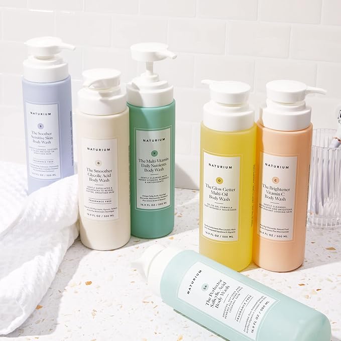 Naturium The Brightener Vitamin C Body Wash, Gentle Cleanser for Smoother-Looking Skin, Removes Dirt, Oil & Other Impurities, 16.9 oz