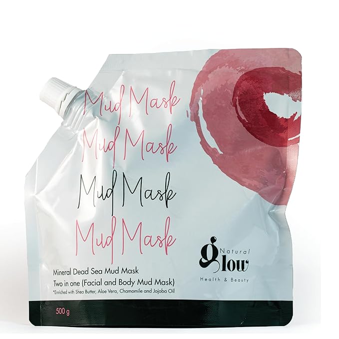 Natural Glow Health & Beauty Pure Dead Sea Facial Mud Mask for Face and Body (500g) | Removes Dead Skin, Dirt & Toxins | Reduces Pores | For Men and Women