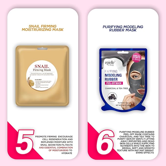 Epielle Skincare Beauty Kit - Best Of K-beauty Kit | Korean Beauty, Korean Skincare | All in one Kit, Gift Set, Beauty Gift, Spa Day, Easter Gifts (1pk, Best Of K-Beauty Kit)