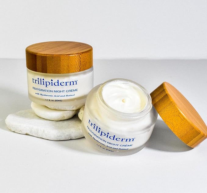 Trilipiderm Overnighter Bundle – All-Body Moisture Retention Crème and Rehydration Night Crème Set – Nightly Moisturizing, Lipid Replacement and Renewal