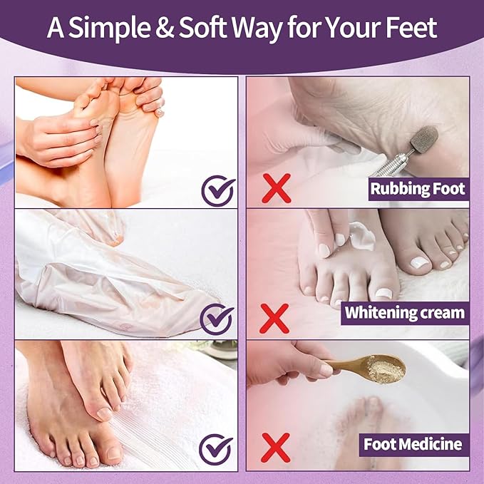 Moisturizing Foot Mask 5 Pack,Hydrating Foot Masks for Dry Cracked Feet,Moisturizing Socks Dry Skin Moisturizer for Soft and Smooth Touch Feet,Foot Care Spa Gifts for Women Men Mother's Day Gifts