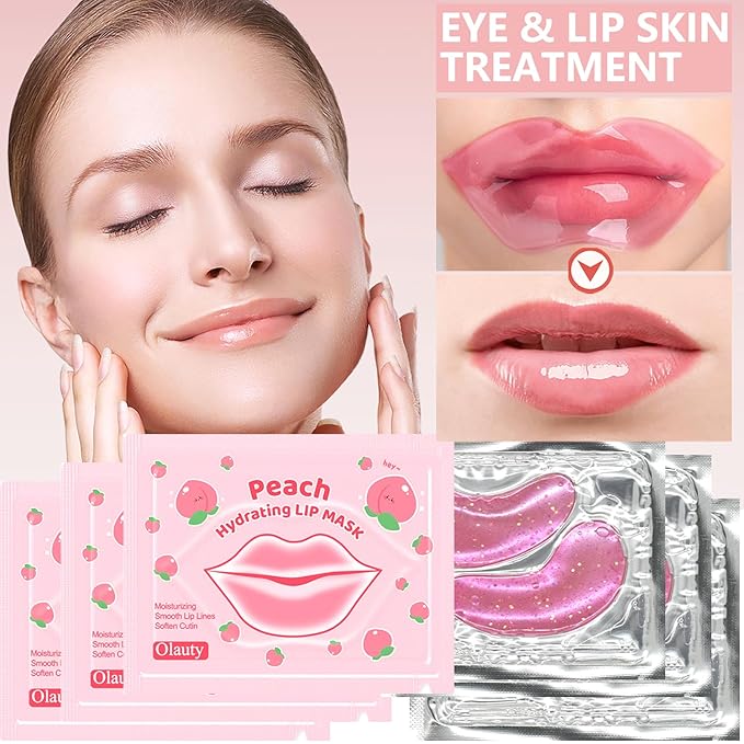 30 Pairs Lip Mask & Eye Mask,Under Eye Patches For Reducing Fine Lines & Dark Circles,Moisturizing Lip Spa Daily Labial Masks,Hydrating Adult Spa Party Favors Bridesmaid Gifts Birthday Gifts