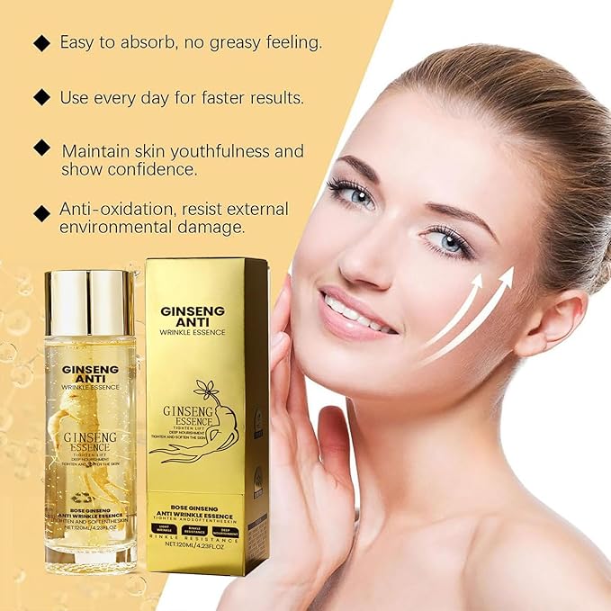 Ginseng Essence Anti Wrinkle Essence, Ginseng Essence Water-100% Wild Ginseng From Himalayas, Anti-Aging Hydrating Serum Water for All Skin Types (1PC)