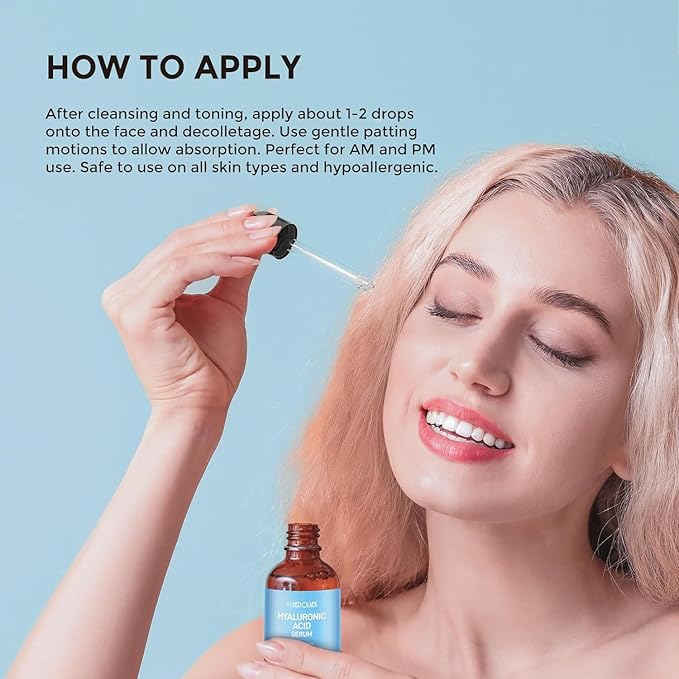 Retinol Eye Cream for Dark Circles and Puffiness, Hyaluronic Acid Serum for Face Anti Aging, Fine Lines, Dark Spots, & Dry Skin