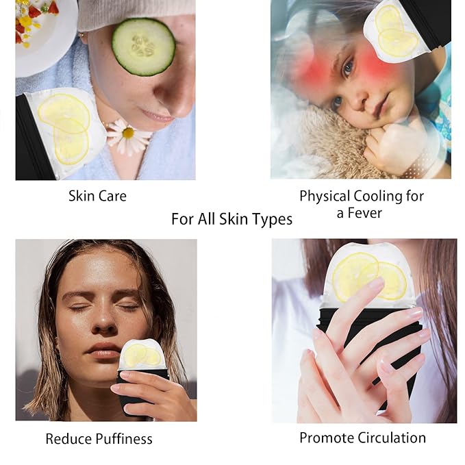 2Pack Ice Face Roller, Reclua Silicone Ice Roller for Face to Tighten and Lift skin, Face & Eye Puffiness Relief, Reusable Facial Ice Mold for Neck to Enhance Natural Glow, Skin Care for Women (2Pack)