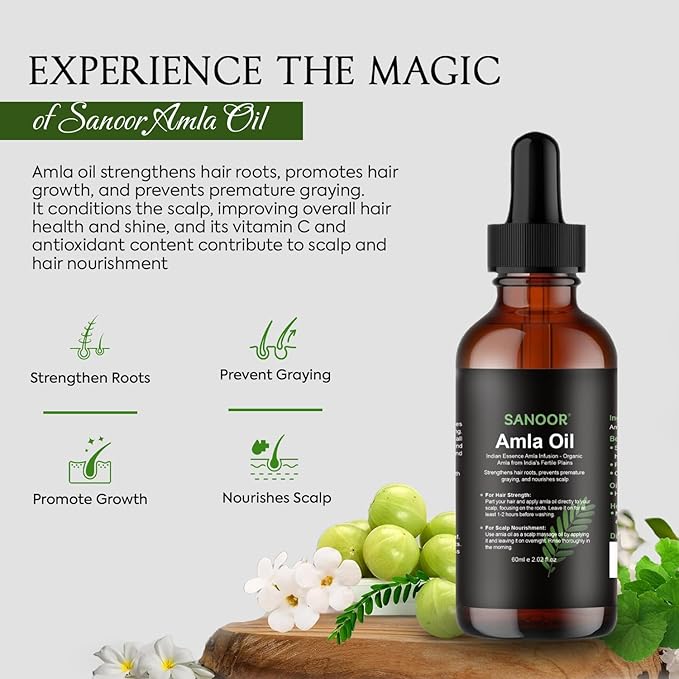 Indian Essence Amla Infusion | 100% Pure (2.02oz)| Infused with Nutrients Pure Hair Butter | Cold-pressed | 60ml