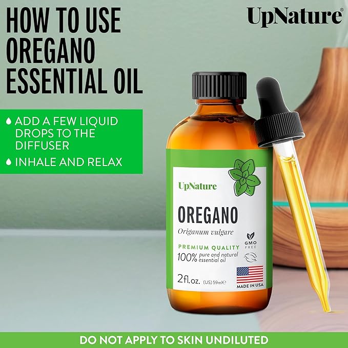 UpNature Oregano Oil - Huge 2oz - 100% Pure Oregano Essential Oil