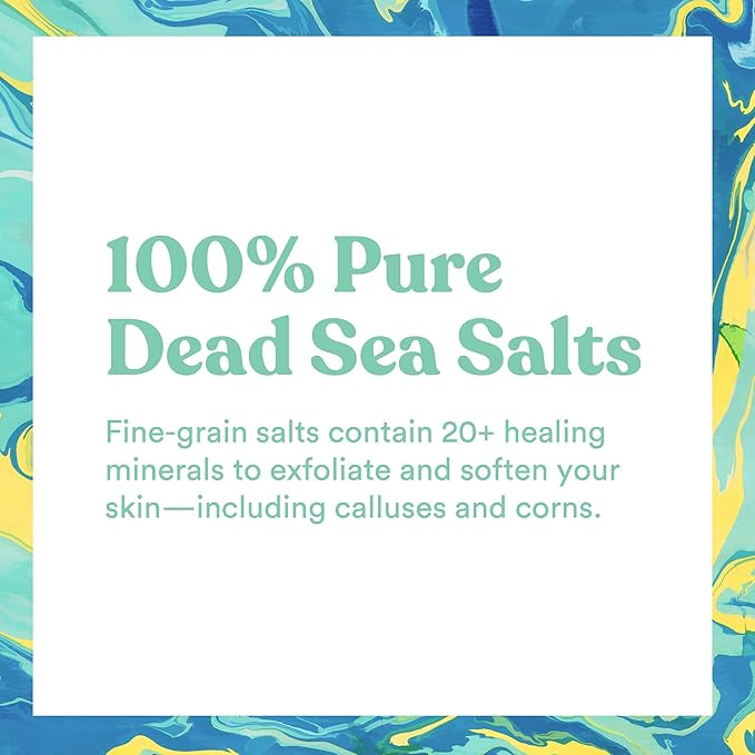 ASUTRA Invigorating and Therapeutic Foot Soak + Pedicure Pumice Stone (Dead Sea Salt w/Tea Tree & Eucalyptus Oils), 16 oz - Helps to Soften Calluses, Corns, and Cracked Feet