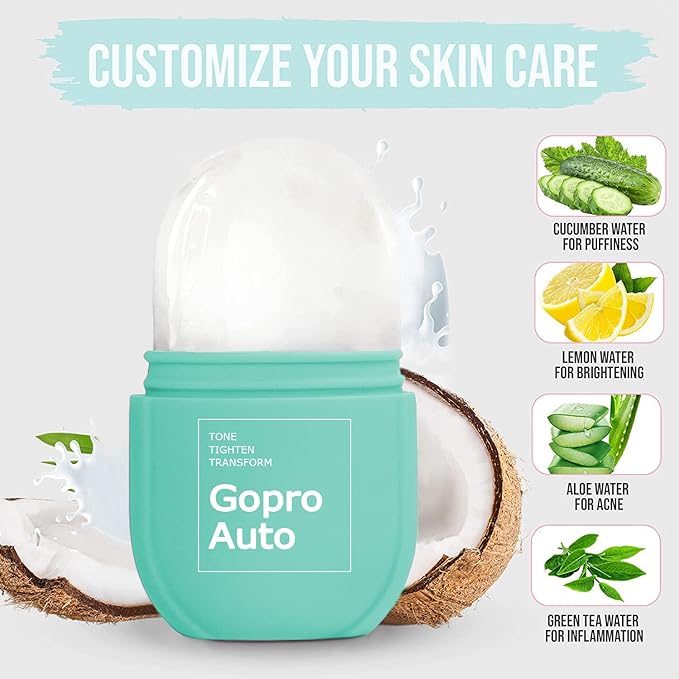 Cube Ice Roller for Face, Ice Facial Roller for Eyes Neck Naturally Tone and Tighten Skin, De-puff Eye Bags, Add a Healthy Glow Cryotherapy Enhance Skin Elasticity (sky blue)