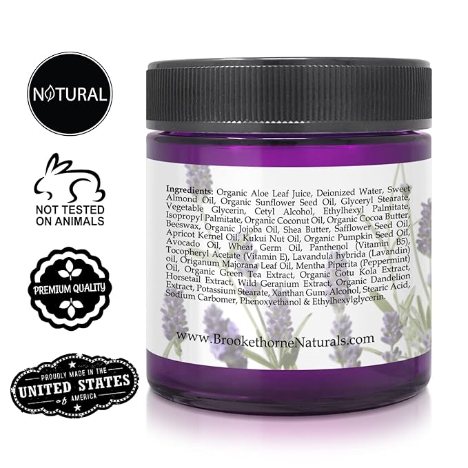 Relax Therapeutic Massage Lotion – All Natural Enriched with Lavender & Peppermint Essential Oils Perfect for Massage Therapy - Massage Cream for Full Body Massage - Brookethorne Naturals 8oz