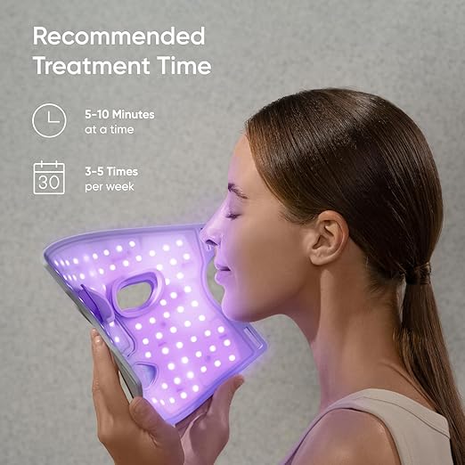 Nanoleaf LED Light Therapy Face Mask - Red Light Therapy, Blue Light Therapy Mask, Infrared, Portable Skincare Tool, Reduce Wrinkles Mask, Reduce Acne Device, Other Skin Concerns