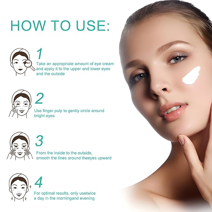 Caffeine Eye Cream, 2.5% Activity Retinol Eye Cream For Puffiness And Bags Under The Eyes Deep Moisturizing Anti-Wrinkle Aging Fine Line,1.05 Oz