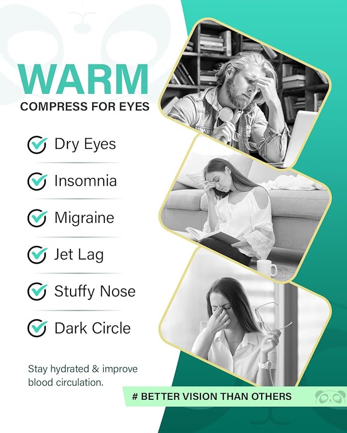 Visible Steam Eye Masks for Dry Eyes, 20-Pack Warm Eye Mask, Reduce Puffiness & Dark Circles, Disposable Eye Mask, Soothe Tired Eyes for Travel Essentials, Party Favors, Unscented