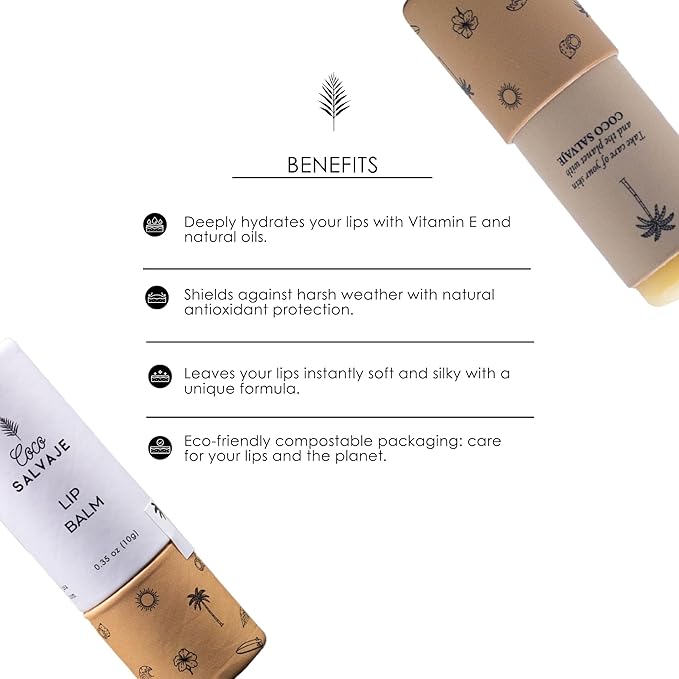 Natural Hydrating Lip Balm | Organic Chapstick Set for Women, Men & Kids | Vegan Lip Care Treatment & Moisturizer for Dry & Cracked Lips with Beeswax & Coconut Oil | 3 Pack (0.35 oz ea.)