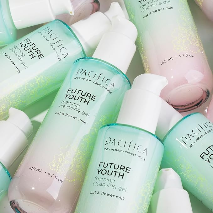Pacifica Future Youth Foaming Face Wash - Hydrating Anti-Aging Cleansing Gel, Dermatologist Tested Gentle Facial Cleanser, Alcohol-Free Vegan Formula for All Skin Types Clean Beauty Cruelty-Free 4.7oz