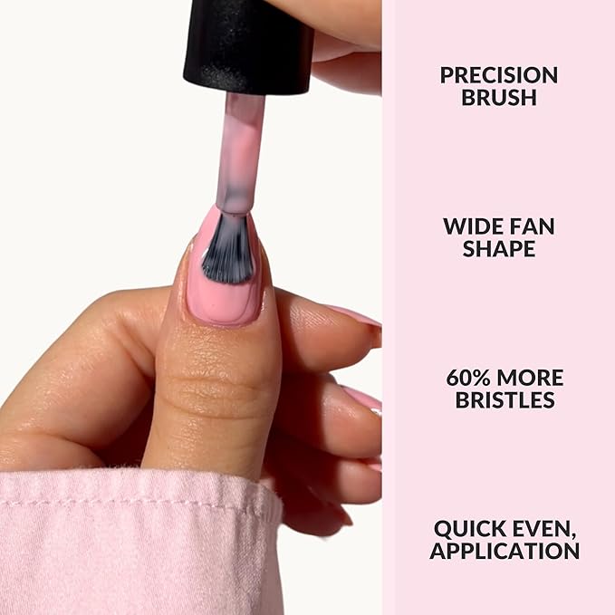 Nail Strengthener & Nail Polish Duo, Nail Repair for Damaged Nails, Nail Hardener & Growth, Non Toxic, Professional Applicator Brush, Keratin Enriched (Love Shack) CAKE Power Boost (1 fl oz)