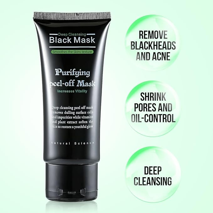 Blackhead Remover Mask - Charcoal Peel Off Nose Blackhead Remover, Pore Remover, Deep Cleansing for Face Nose Blackhead Pores Acne for All Skin Types