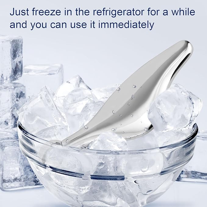 Stainless Steel Gua Sha Scraping Facial Tool, Zinc Alloy Metal Muscle Scraper Soft Scar Tissue Scraping Tool with Scroll Wheel Gua Sha Board Massage Scraper for Skin Face Neck Around Lips