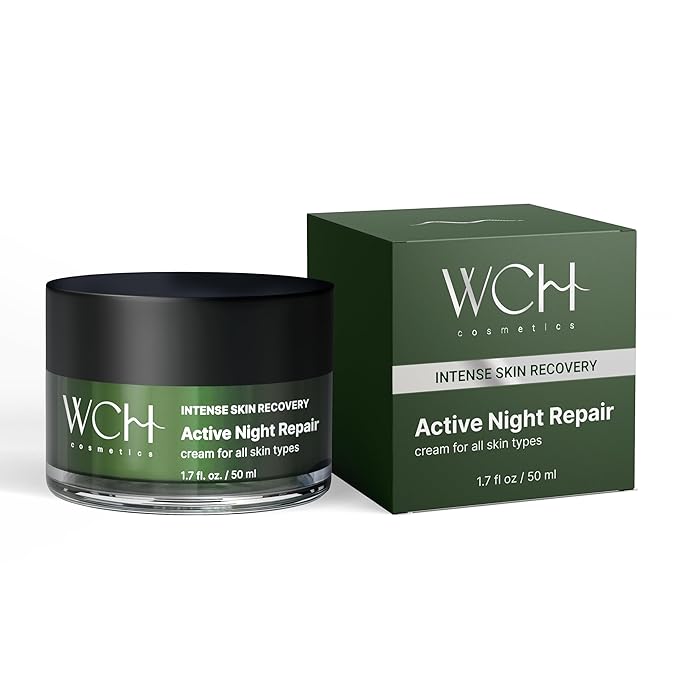 Active Night Repair Face Cream with Antioxidants and Vitamin E – Anti-Aging Midnight Moisturizer for Fine Lines, Wrinkles – Intense Skin Recovery – 1.7 fl. oz. / 50 ml