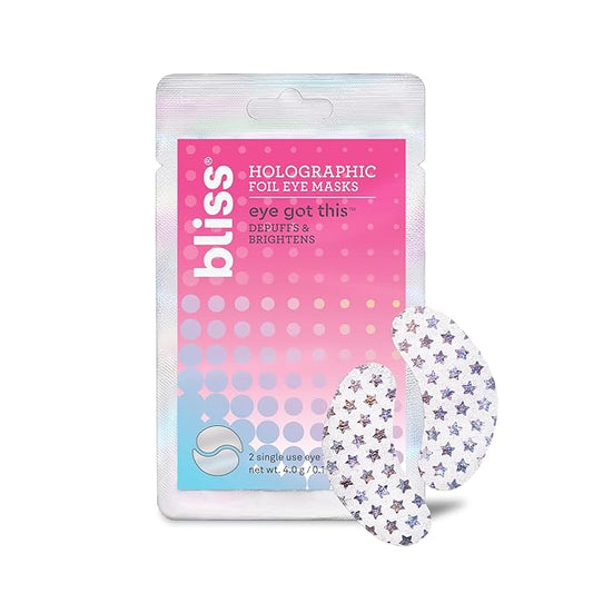 Bliss Eye Got This Holographic Foil Eye Masks - 5 Pack - Refreshing and Awakening Eyes - Reduces Puffiness and Dark Circles - Clean - Vegan & Cruelty-Free