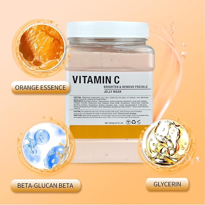 Jelly Mask for Facials Professional, Hydrating & Moisturizing Peel-Off Natural Gel Face Mask SkinCare, Professional Spa Use Jelly Face Masks, Deep Hydration & Glow 23 Fl Oz (VC)
