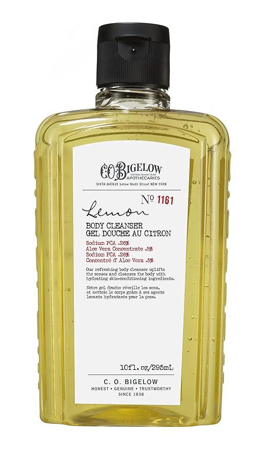C.O. Bigelow Apothecary Duo, Lemon Body Care Gift Box with Body Soap & Lotion, Gift Set of Two - Moisturizing Lotion & Liquid Hand Wash for Dry Skin - 10fl oz Each