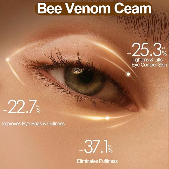 Bo-tox Bee Venom Cream for Lifting & Firming Saggy Face/Neck/Eyes, Wrinkle & Fine Lines & Eye Bag Removal, Restoring Elasticity & Deeply Moisturizing, Natural Bee Venom Serum for All Skin Types, 20 G