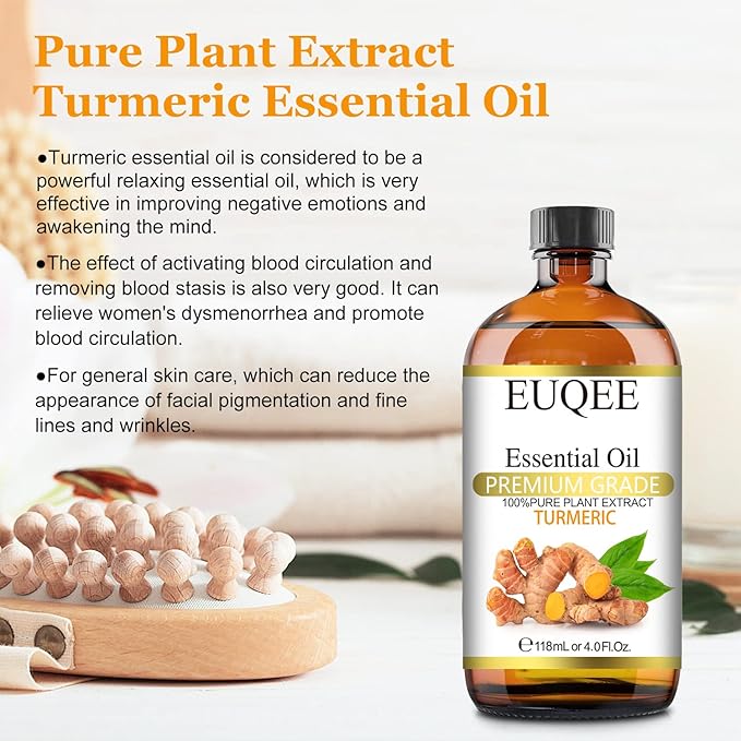 Turmeric Essential Oil 118 ml Pure Turmeric Essential Oil for Diffusers, Candle Making, DIY Soap - 4Fl. Oz