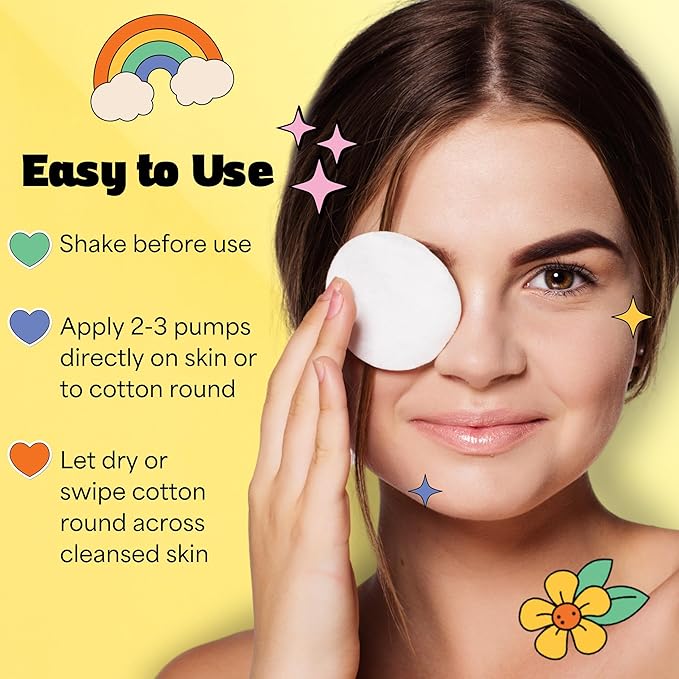 InstaNatural BESTIES Gentle Teen Spray Face Toner | with Vitamin C, Hyaluronic Acid, Niacinamide | for Hydration, Smoothness, Even Skintone | Simple Skincare for Healthy Skin (for All Skin Types)