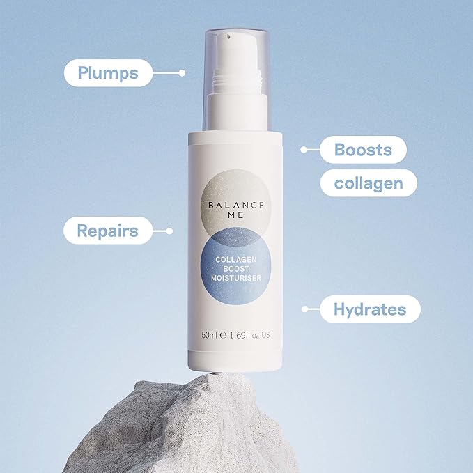 Balance Me Gift Set Plump + Brighten Vitamin C Repair Serum, Collagen Boost, Ultimate Holiday Skin Brightening Kit, Natural/Vegan Skin Care, 2 Full Size Products - 1 each