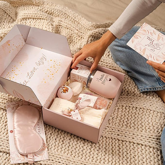 Pamper Gifts for Women, Birthday Gifts for Women, Relaxation SPA Gift Bath Sets, Self Care Gifts for Women, 9 Unique Gifts