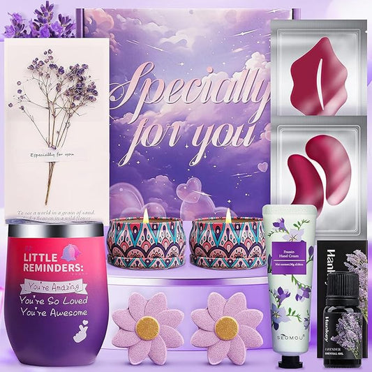 Birthday Gifts Basket for Women, Relaxtion Spa Set, Self Care Kit for Women, Gifts Boxes for Her, Mother, Wife, Friend, Sister, Girlfriend