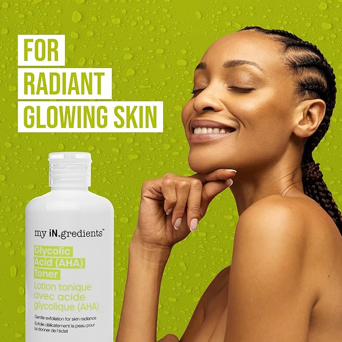 Masque Bar My Ingredients Glycolic Acid (AHA) Toner - Helps Exfoliate The Skin - Reveals Soft Even-Toned Skin