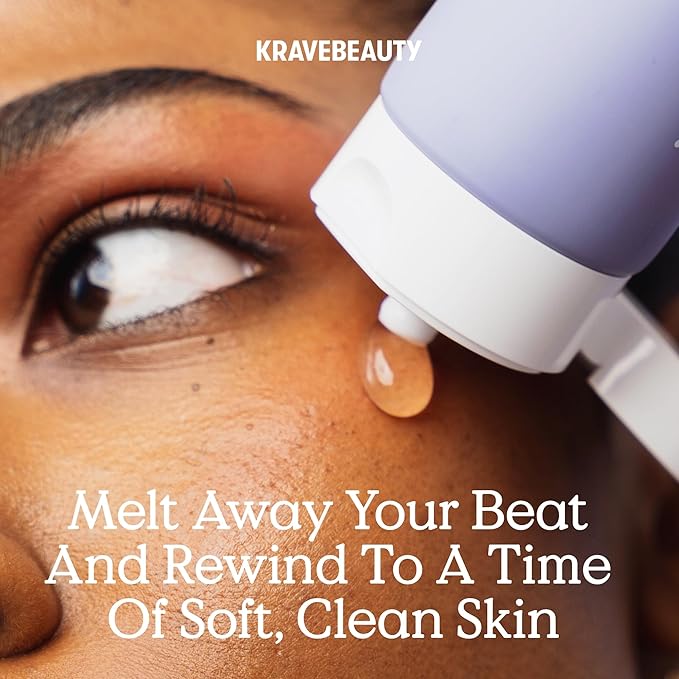 KraveBeauty Makeup Re-Wined Duo, Transforming Jelly Oil Cleanser Duo, Removes Makeup & Impurities, Suitable For All Skin Types, Vegan & Cruelty Free, 3.38 fl oz x2