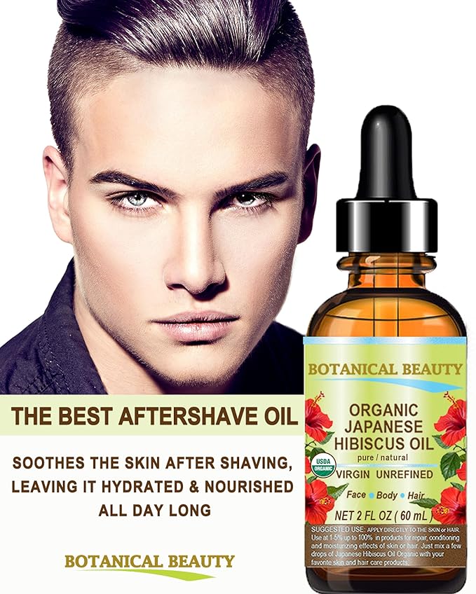 Botanical Beauty Organic HIBISCUS OIL (Hibiscus Sabdariffa) JAPANESE 100 Pure Natural VIRGIN UNREFINED COLD PRESSED Anti Aging, Vitamin E oil for FACE, SKIN, HAIR GROWTH 0.5 Fl.oz.- 15 ml